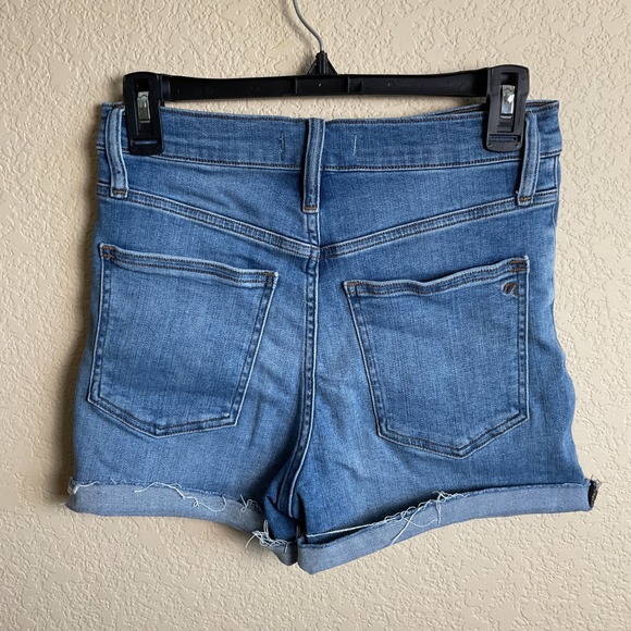 Madewell Womens 26 High Rise‎ Button Fly Cut Off Denim Shorts Raw Hem - Picture 2 of 5